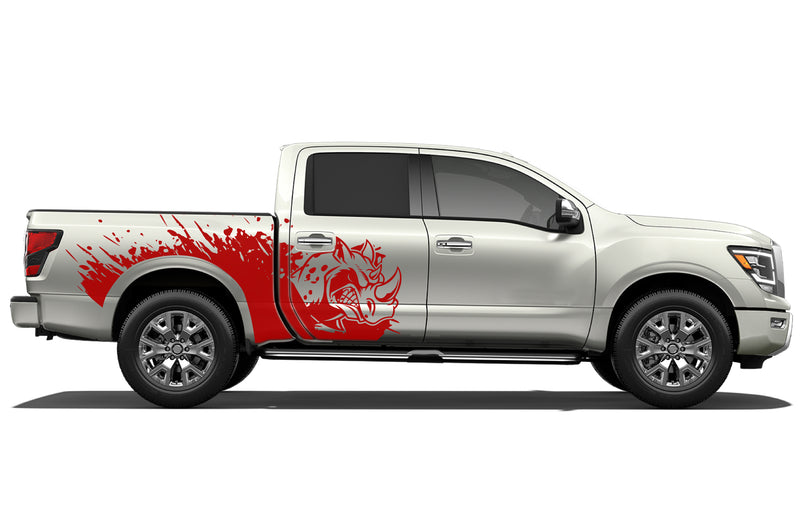 Rhino splash side graphics decals for Nissan Titan