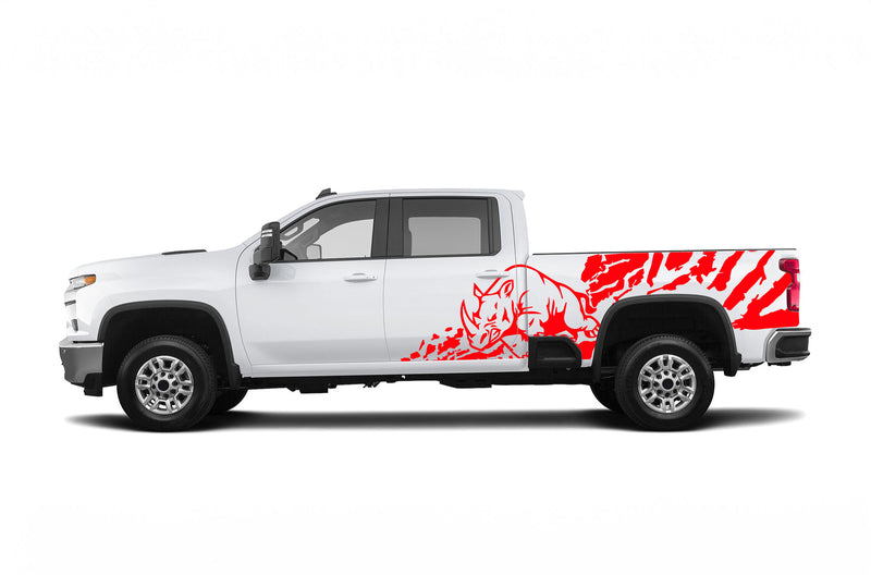 Rhino splash graphics decals for Chevrolet Silverado 2500HD