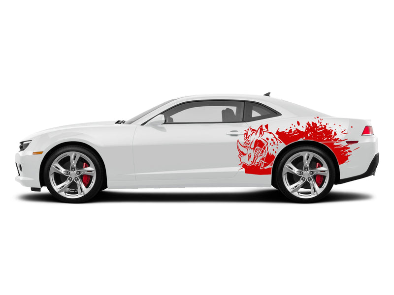 Rhino hit side graphics decals for Chevrolet Camaro 2010-2015