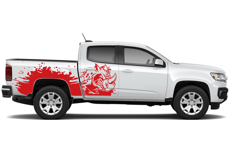 Rhino splash side graphics decals for Chevrolet Colorado 2015-2022