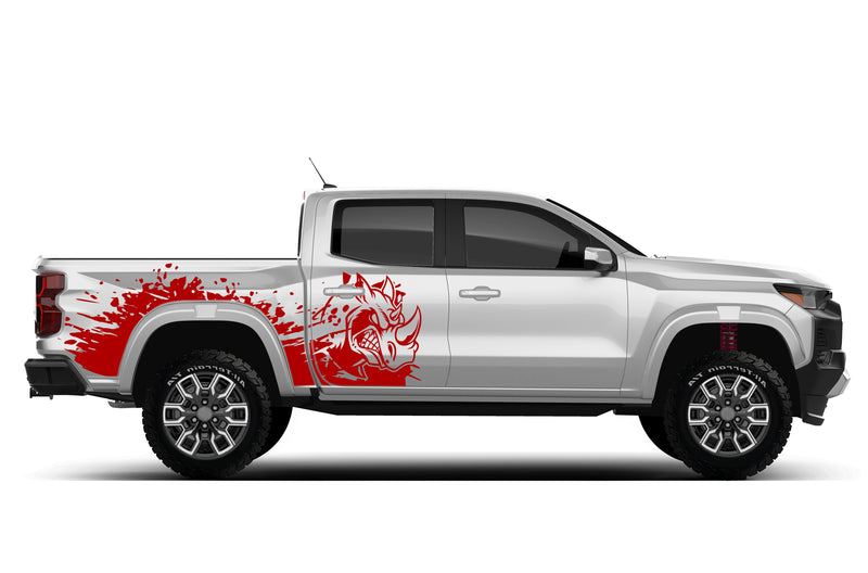 Rhino splash side graphics decals for Chevrolet Colorado