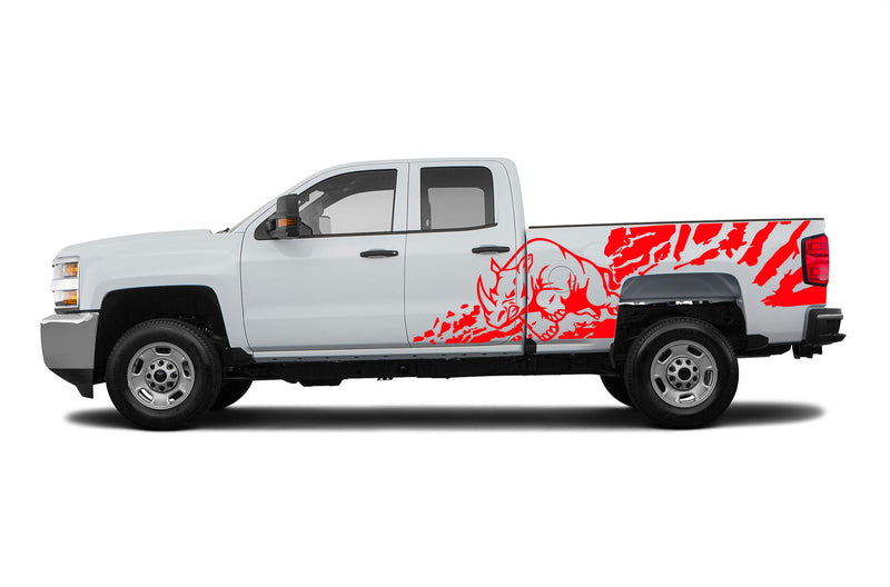 Rhino splash graphics decals for Chevrolet Silverado 2500HD 2015-2019