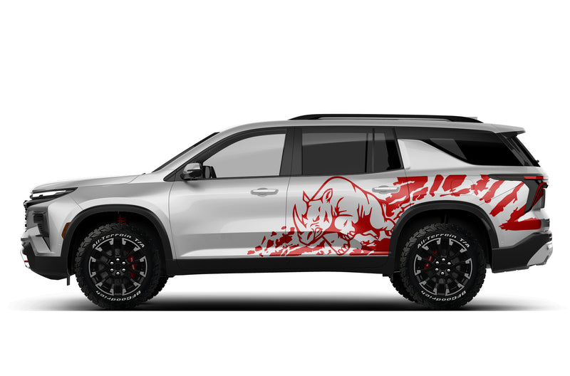 Rhino splash side graphics decals for Chevrolet Traverse