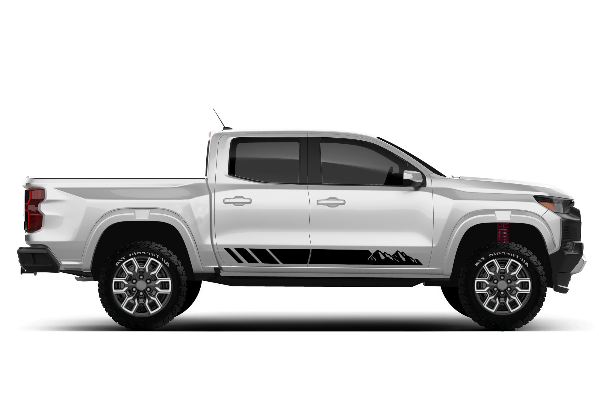 Car Rocker Panel Decals Rocker panel mountains stripes graphics decals for Chevrolet Colorado