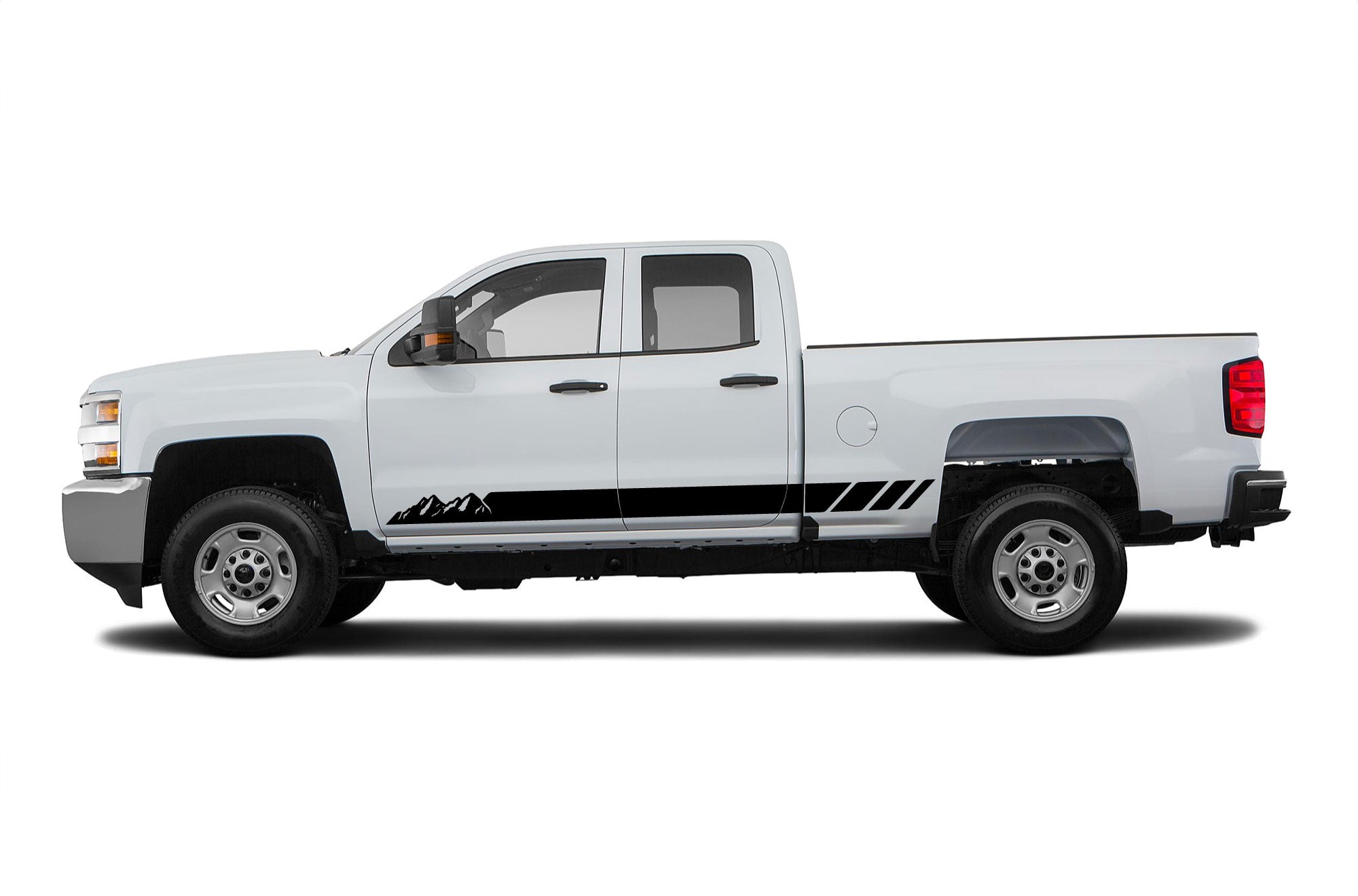 Rocker panel mountains decals for Chevrolet Silverado 2500HD 2015-2019