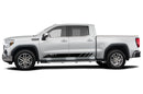 Rocker panel mountains stripes graphics decals for GMC Sierra
