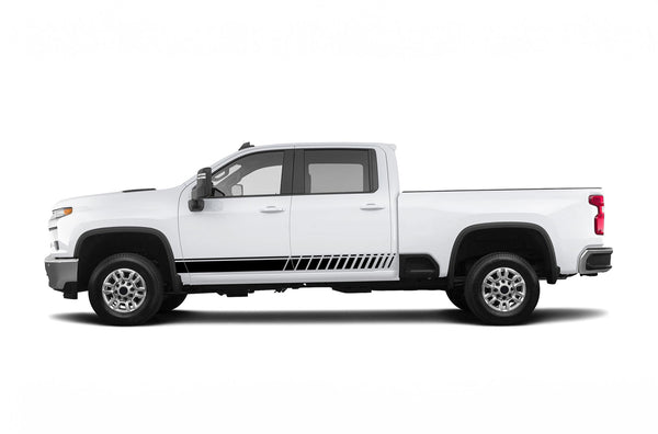 Rocker panel stripes graphics decals for Chevrolet Silverado 2500HD