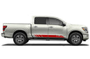 Rocker panel mountains stripes side graphics decals for Nissan Titan
