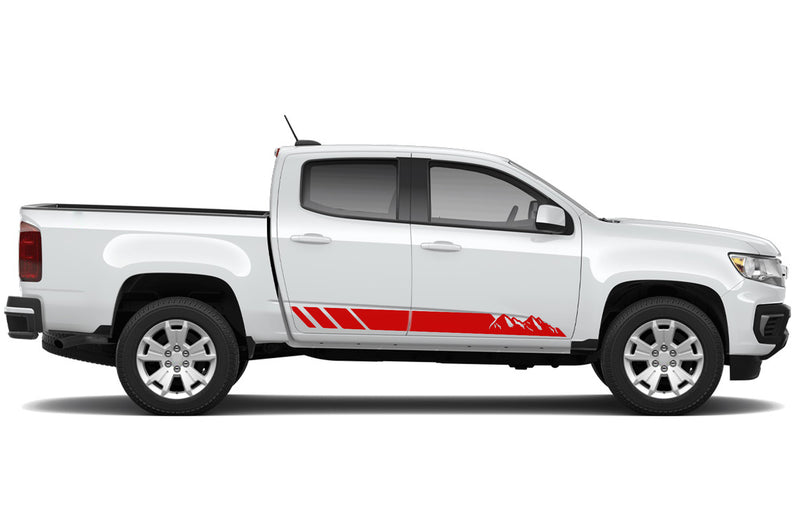 Rocker mountains stripes decals for Chevrolet Colorado 2015-2022