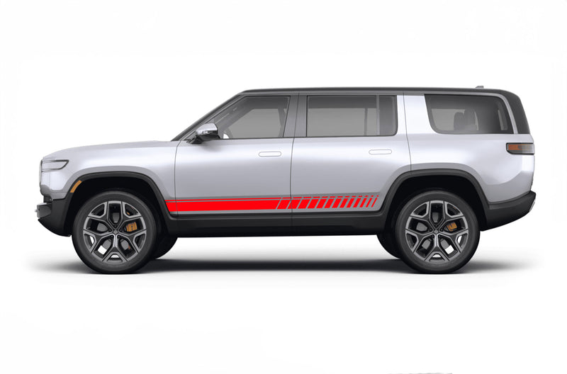 Rocker panel stripes decals graphics compatible with Rivian R1S