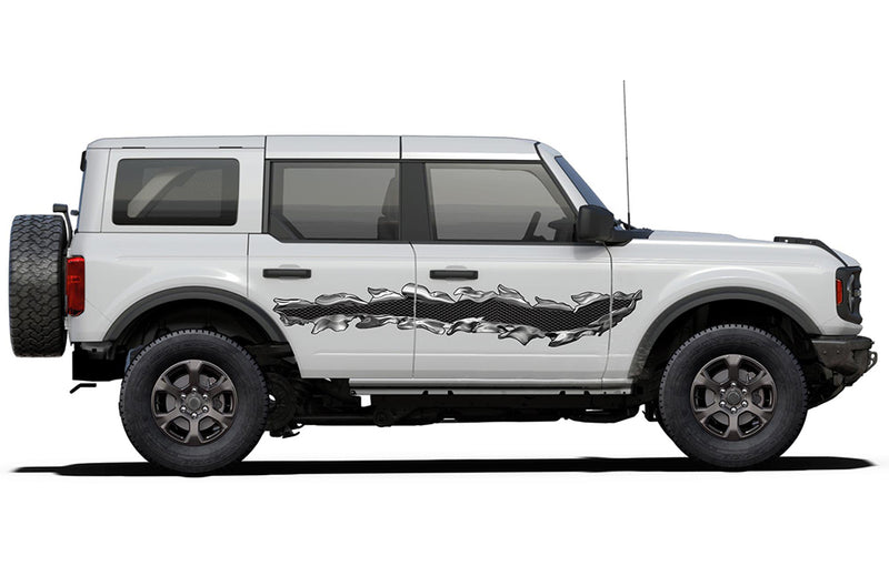 Scratch side decals graphics compatible with Ford Bronco