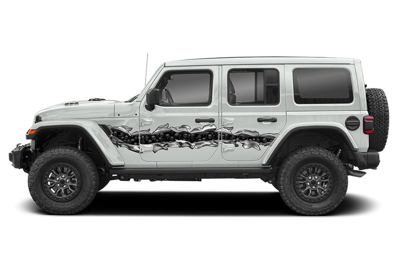 Scratch side decals graphics compatible with Jeep Wrangler JL