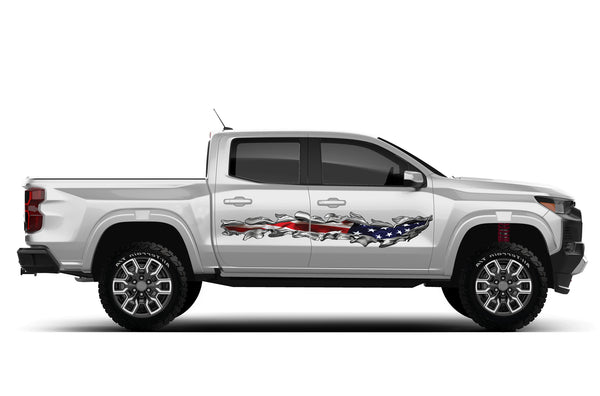 Scratch side graphics decals for Chevrolet Colorado