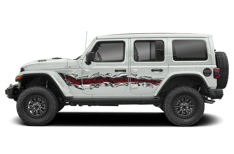 Scratch side decals graphics compatible with Jeep Wrangler JL