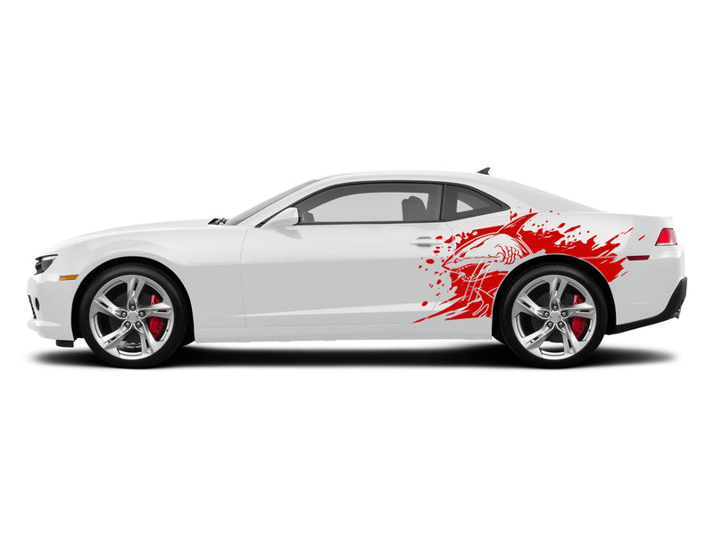 Wild sea side graphics decals for Chevrolet Camaro 2010-2015