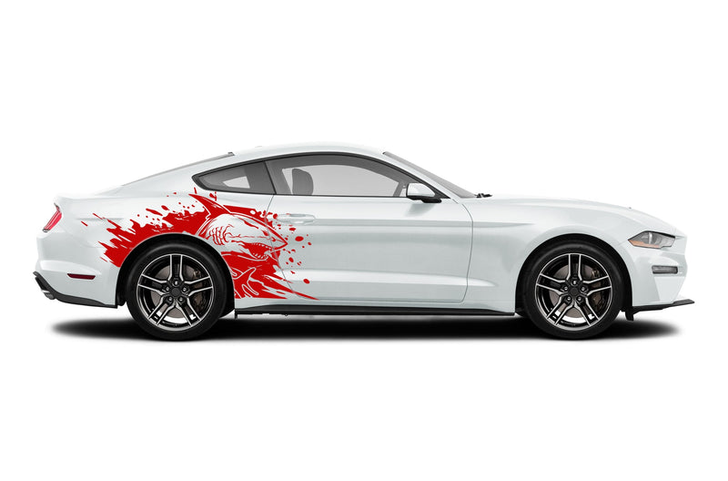 Wild sea side graphics decals for Ford Mustang