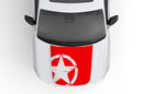 Shredded star hood decals compatible with Jeep Grand Cherokee