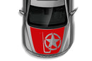 Shredded star hood decal compatible with Jeep Grand Cherokee 2011-2021
