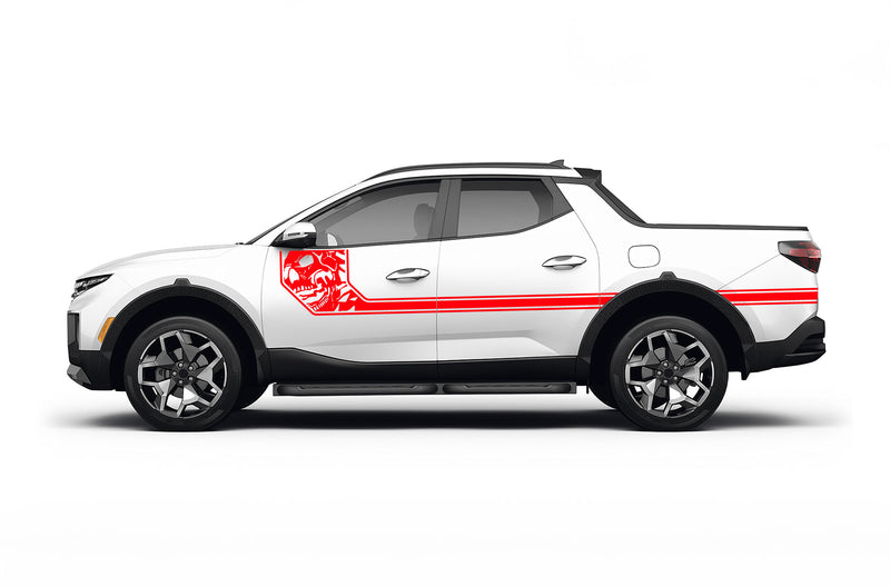 Side line nightmare graphics decals for Hyundai Santa Cruz