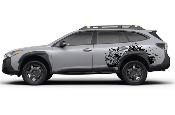 Rhino splash side graphics decals for Subaru Outback