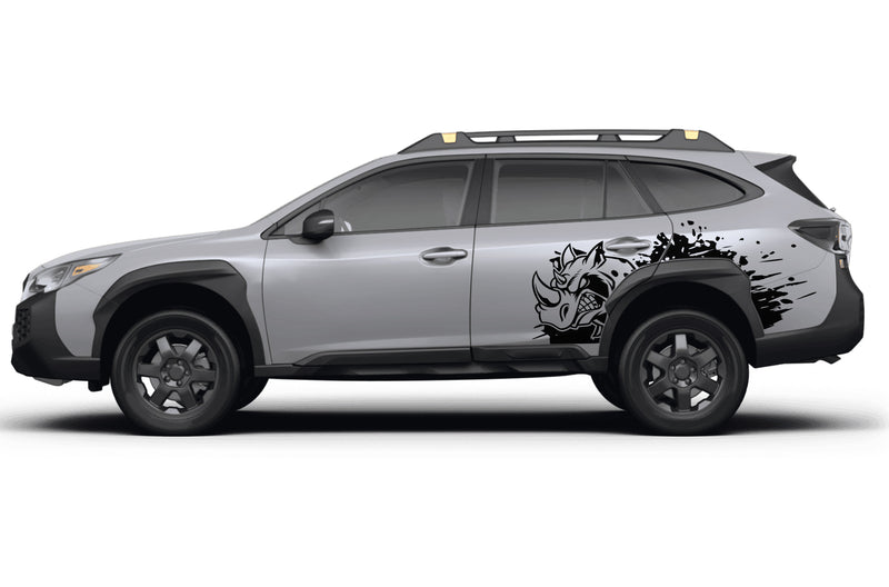 Rhino splash side graphics decals for Subaru Outback