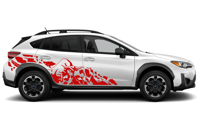 Side bull splash graphics decals for Subaru Crosstrek 2018-2023