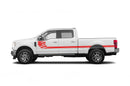 Side line US flag stripes graphics decals for Ford F250 2017-2022