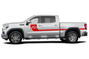 Side line mountain stripes graphics decals for GMC Sierra