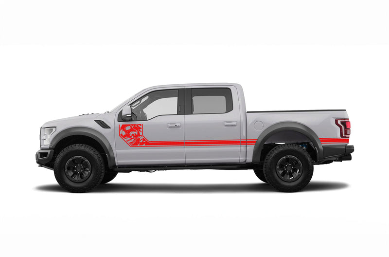 Side nightmare stripes graphics decals for Ford F150 Raptor 2017-2020