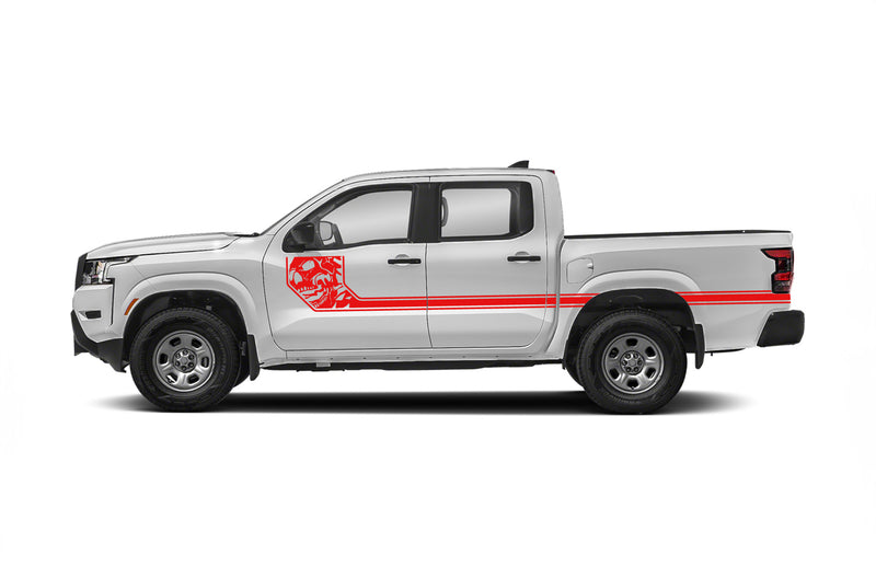 Side line nightmare stripes side graphics decals for Nissan Frontier