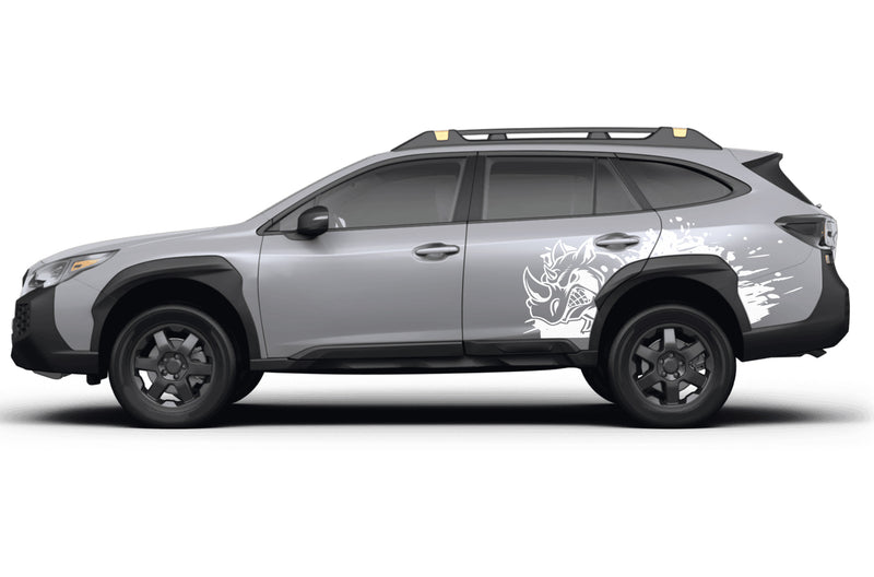 Rhino splash side graphics decals for Subaru Outback