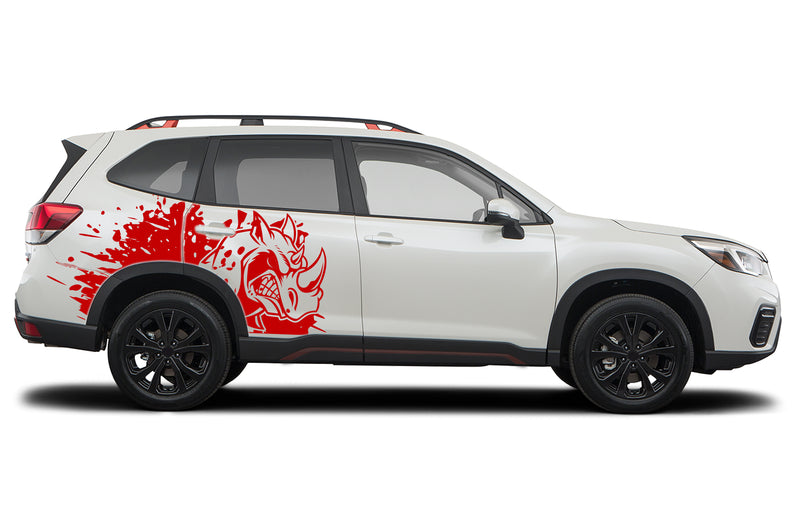 Side rhino splash graphics decals for Subaru Forester 2019-2024