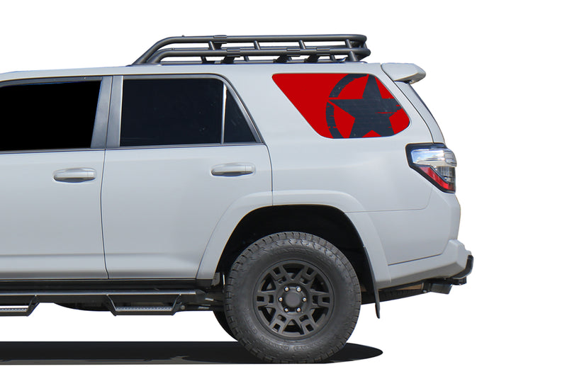 Side star for quarter windows decals compatible with Toyota 4Runner