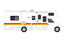 Stripes retro graphics decals for RVs Motorhome Class C (kit RG15009)