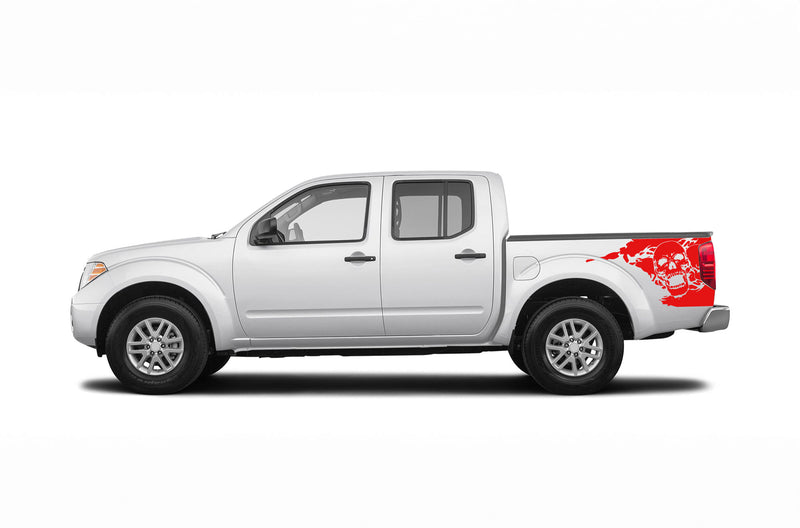 Skull bed side graphics decals for Nissan Frontier 2005-2021