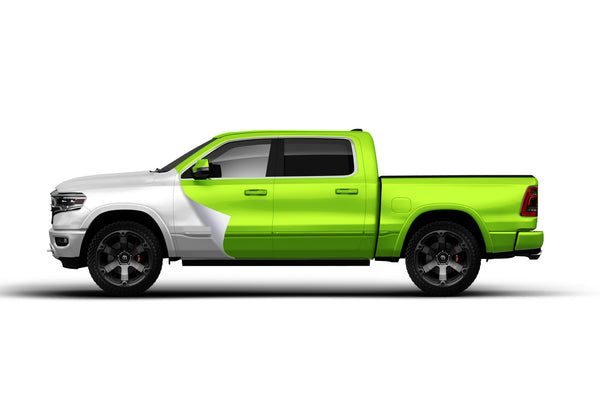 Super Gloss Apple Green vinyl wrap for Dodge Ram