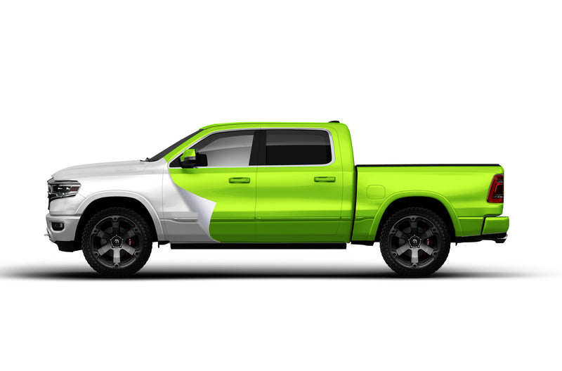 Super Gloss Apple Green vinyl wrap for Dodge Ram