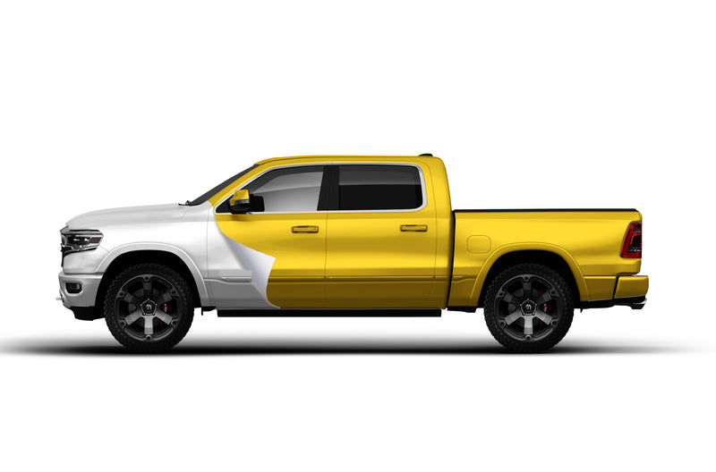 Super Gloss Dark Yellow vinyl wrap for Dodge Ram