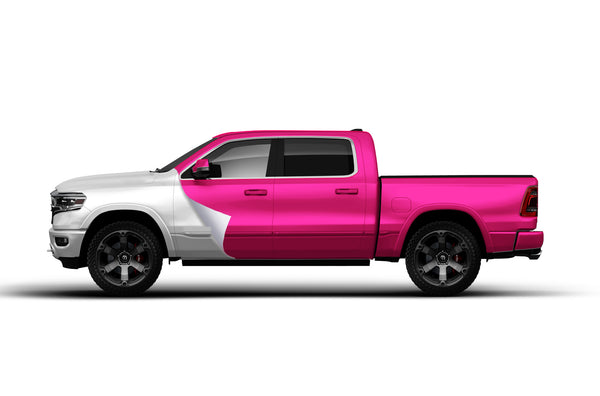 Super Gloss Rose Red vinyl wrap for Dodge Ram