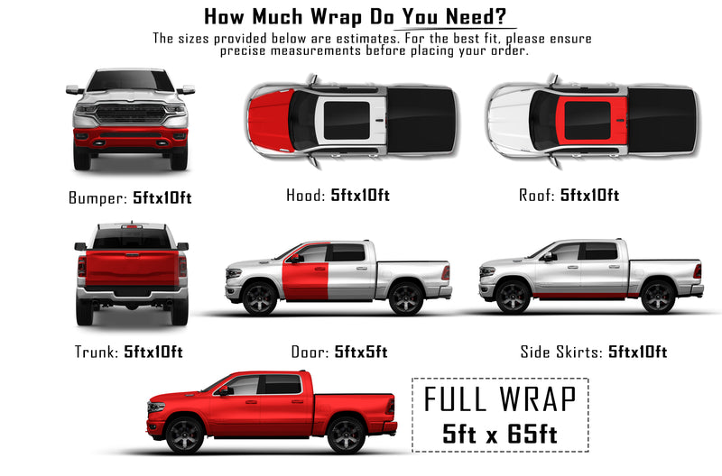 Super Gloss Rose Red vinyl wrap for Dodge Ram