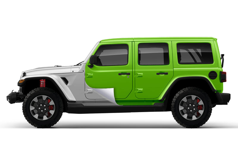 Super gloss apple green vinyl wrap for Jeep Wrangler