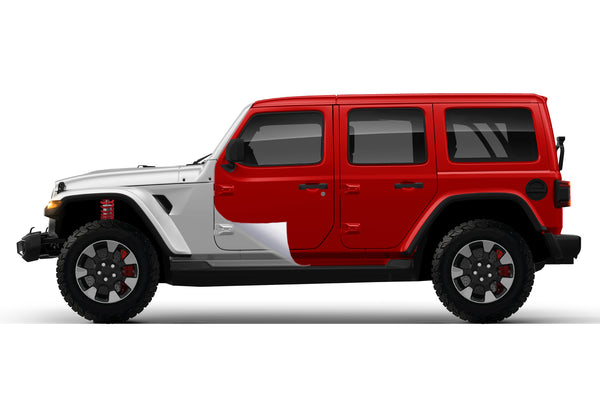 Super gloss red vinyl wrap for Jeep Wrangler