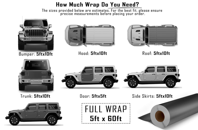 Super gloss silver vinyl wrap for Jeep Wrangler