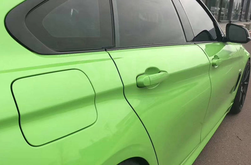 Super Gloss Apple Green vinyl wrap for Ford F150