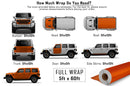 Super gloss orange vinyl wrap for Jeep Wrangler