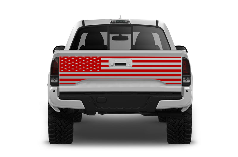 USA flag tailgate decals graphics compatible with Toyota Tacoma 2016-2023