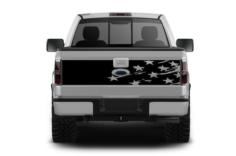 Tattered flag hood and tailgate graphics decals for Ford F150 2009-2014