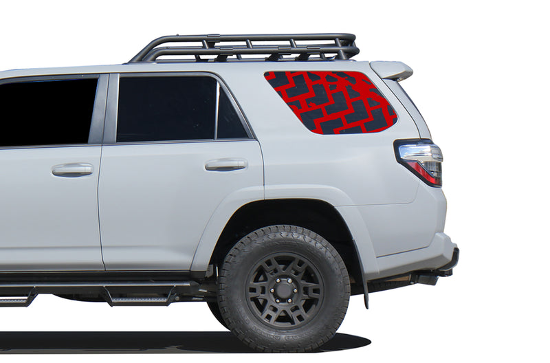 Tire truck for quarter windows decals compatible with Toyota 4Runner