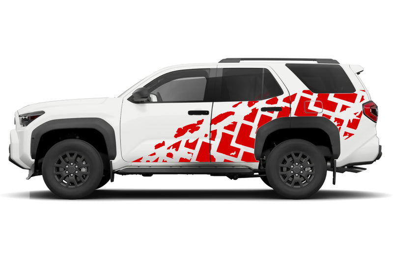 Tire truck side graphics decals compatible with Toyota 4Runner