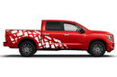 Tire truck side graphics decals for Nissan Titan
